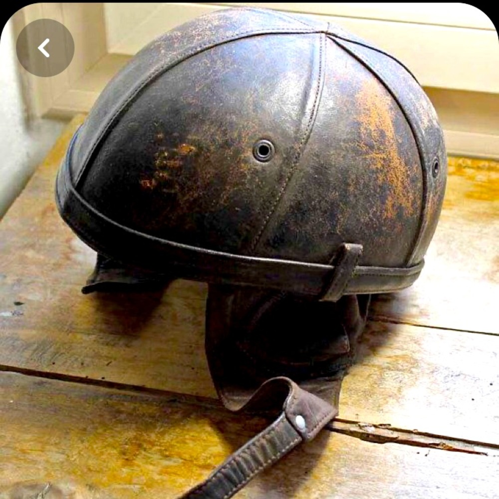 ISO collectible Leather motorcycle helmet!